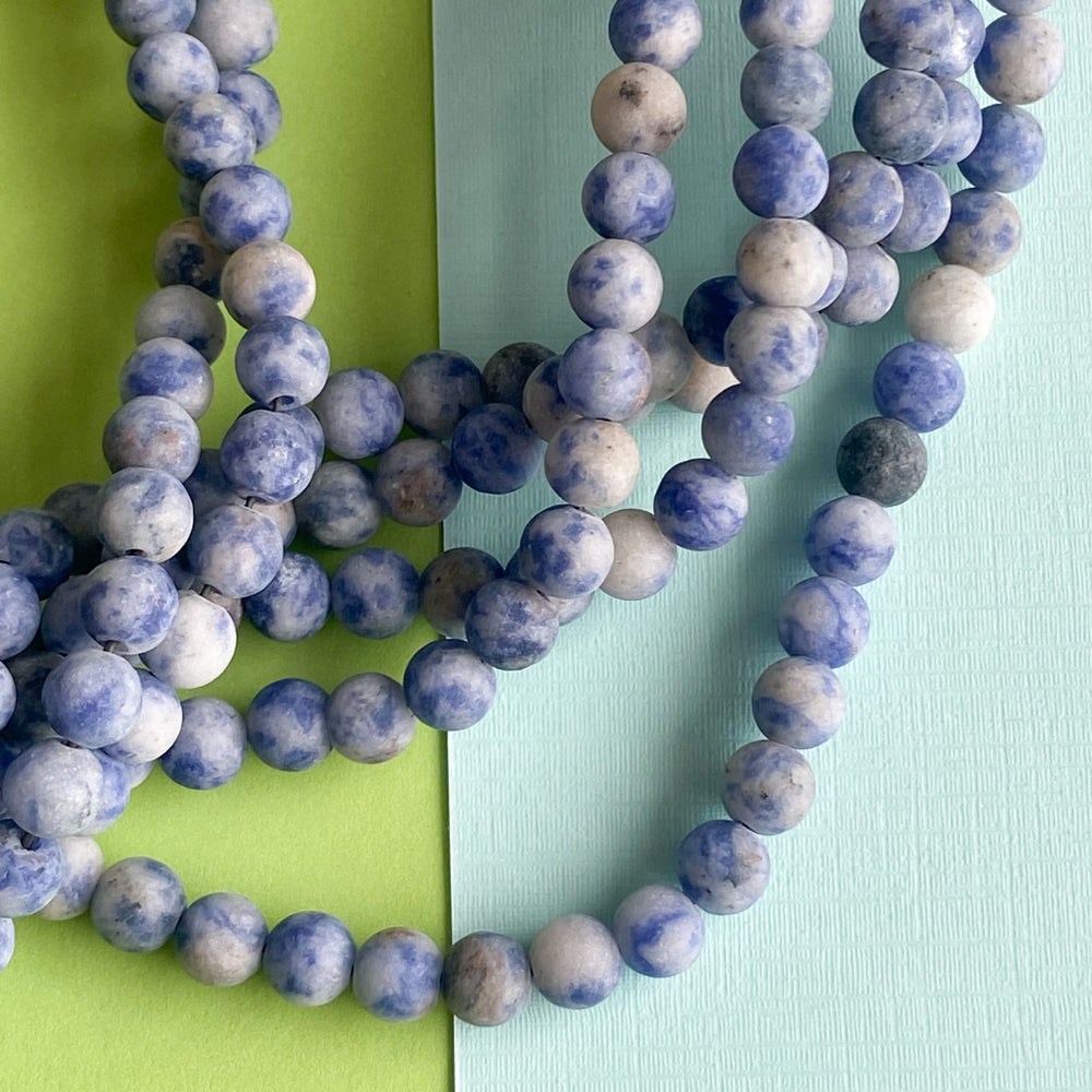 
                
                    Load image into Gallery viewer, 6mm Matte Sodalite Round Strand
                
            
