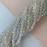 6mm Cool-Tone AB Faceted Chinese Crystal Rondelle Strand