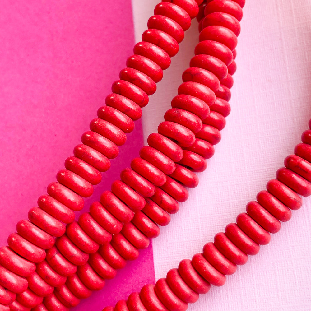 6mm Red Magnesite Disc Strand