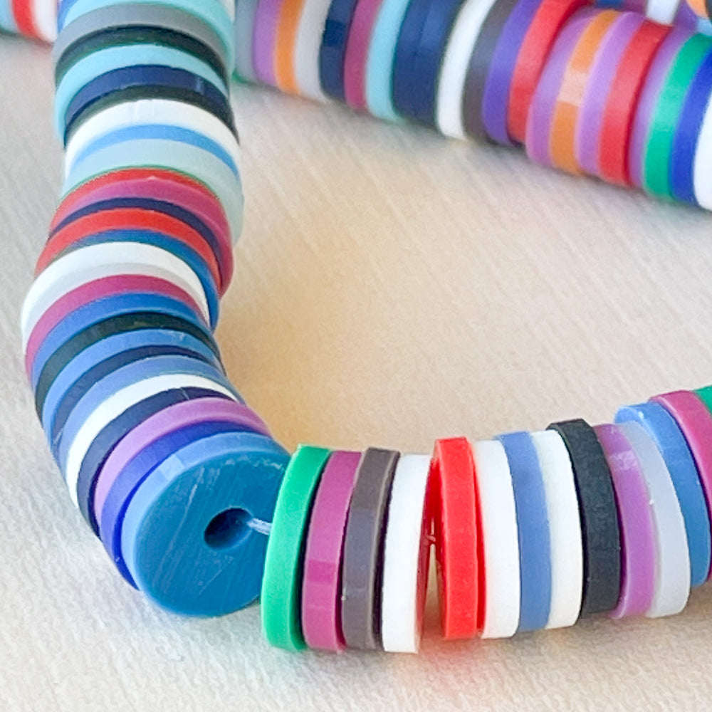 8mm Phoenix Polymer Clay Heishi Strand