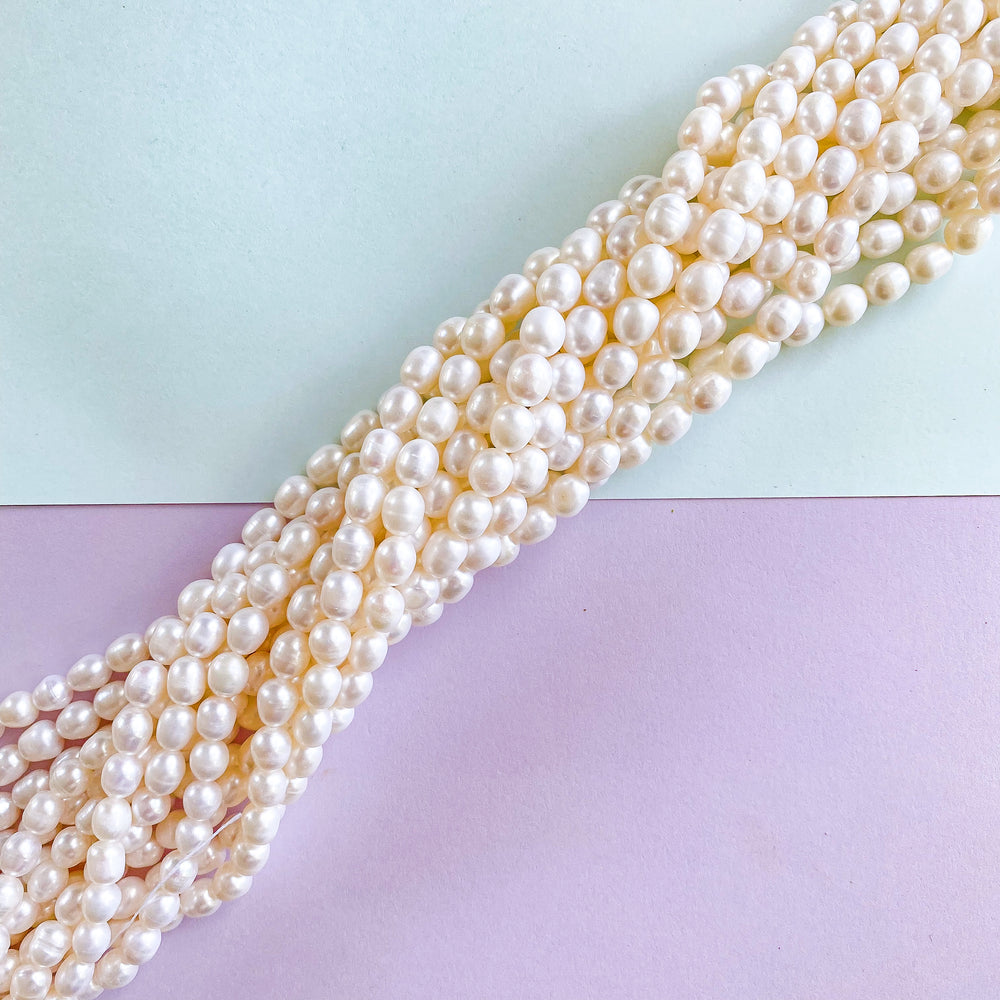 Roll of Pearls, Strands of Pearls, Pearls for Projects, Art Supply Pearls