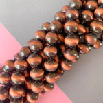 12mm Copper Native Resin Rounds Strand