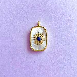 23mm Mother Of Pearl Inlay Starburst Pendant