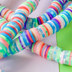 8mm Confetti Polymer Clay Heishi Strand