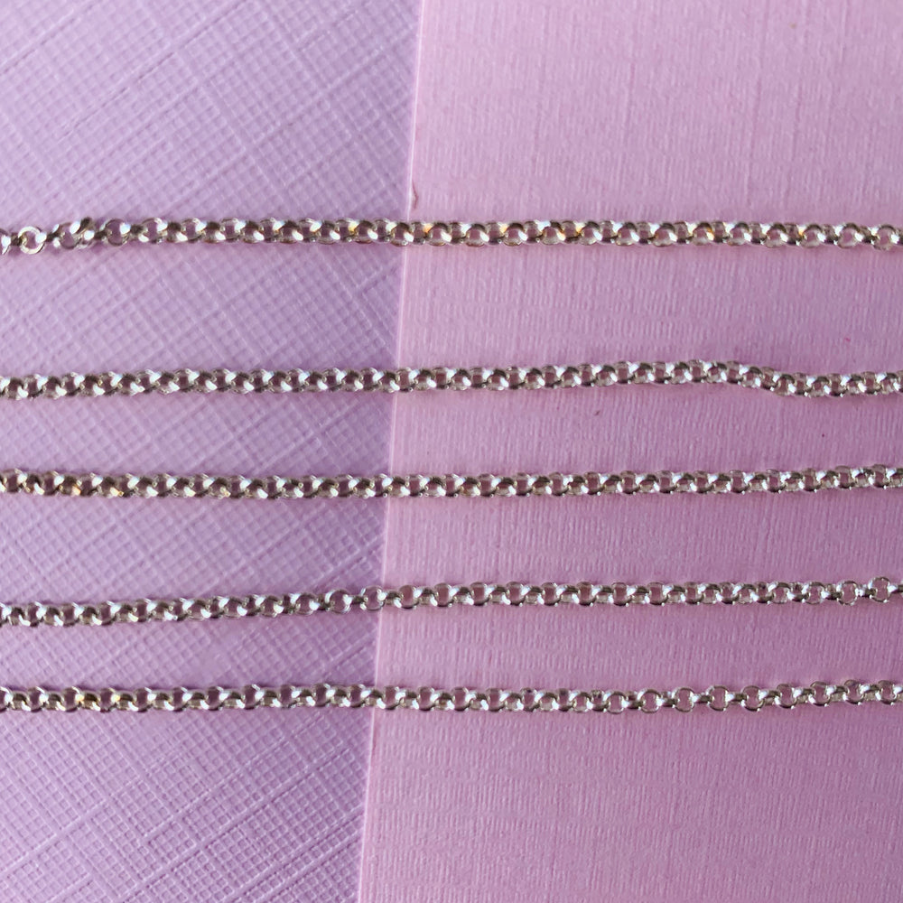 1.8mm Electroplated Silver Rolo Chain