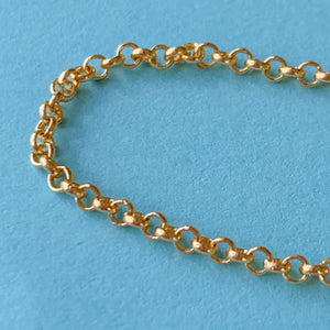 
                
                    Load image into Gallery viewer, 2mm Shiny Gold Rolo Chain
                
            