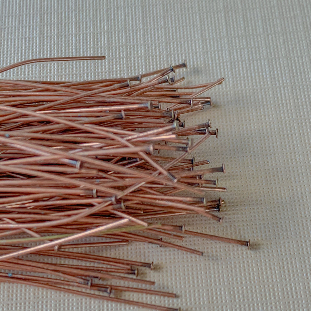 2" Distressed Copper 24 Gauge Headpin - 144 Pack - Beads, Inc.