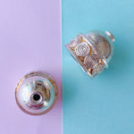 16mm Silver Swirl Design Cap- 2 Pack - Beads, Inc.