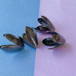 15mm Gunmetal Floral Petal Cap 4-Pack - Beads, Inc.