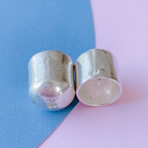 
                
                    Load image into Gallery viewer, 13mm Silver Bullet Cap -2 Pack - Beads, Inc.
                
            