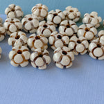 11mm Floral Textured Bone Rondelle- 30 Pack - Beads, Inc.