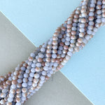 4mm Two-Tone Matte Periwinkle Faceted Chinese Crystal Rondelle Strand