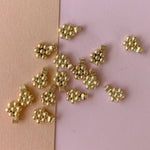 6mm Brushed Gold Dotted Daisy Charm - 15 Pack