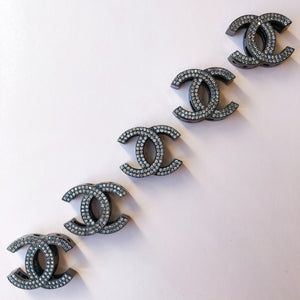 19mm Gunmetal Pave Interlocking C Bead – Beads, Inc.