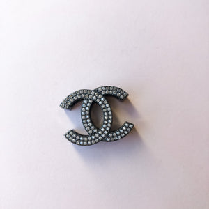 19mm Gunmetal Pave Interlocking C Bead