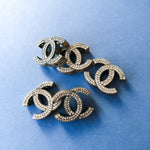 19mm Antique Bronze Pave Interlocking C Bead
