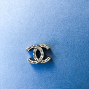 19mm Antique Bronze Pave Interlocking C Bead