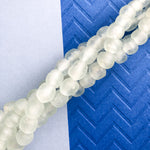 14mm White Recycled African Glass Strand