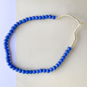 12mm Opaque Cobalt Recycled African Glass Strand