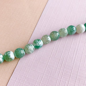 8mm Gulf Agate Faceted Round Strand