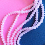 4mm Pink Lemonade Faceted Chinese Crystal Rondelle Strand