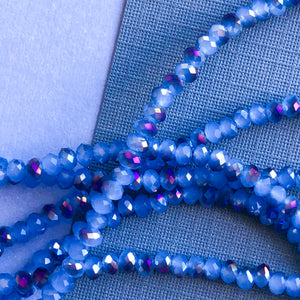
                
                    Load image into Gallery viewer, 3.5mm Periwinkle Haze Faceted Chinese Crystal Rondelle Strand
                
            