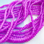 4mm Opaque Orchid Coated Faceted Chinese Crystal Rondelle Strand
