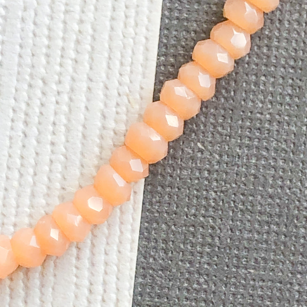 2mm Apricot Faceted Chinese Crystal Strand