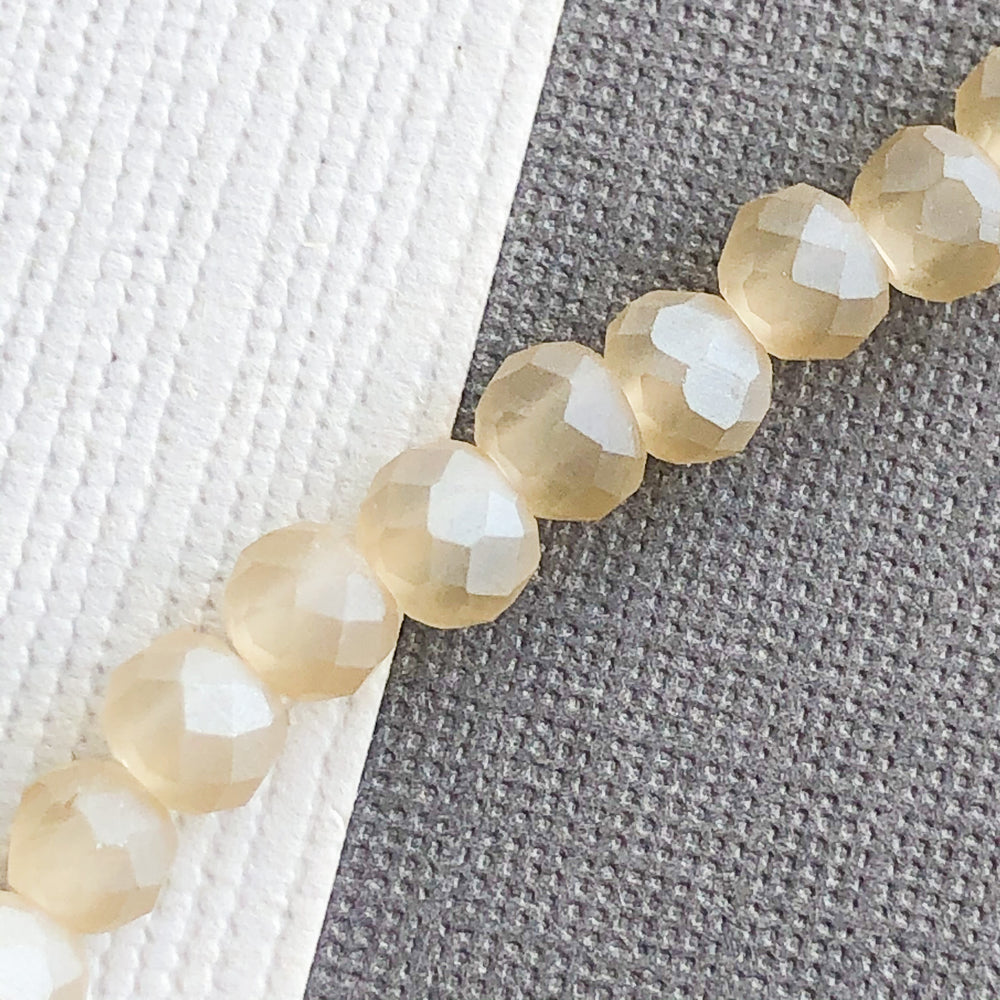 4mm Matte Smoke Faceted Chinese Crystal Strand
