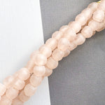 12mm Pink Crepe Recycled African Glass Strand