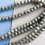 4mm Sparkling Silver Faceted Chinese Crystal Strand