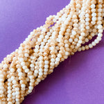 4mm Two-Tone Blush And Caramel Crystal Rondelle Strand
