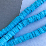 6mm Pool Blue Polymer Clay Heishi Strand - Beads, Inc.
