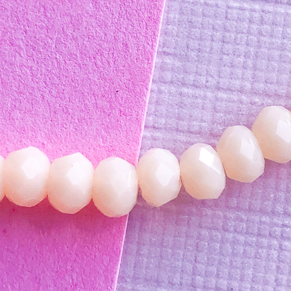 4mm Peach Faceted Chinese Crystal Strand