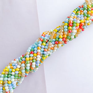 8mm Iridescent Rainbow Chinese Crystal Rondelle Strand