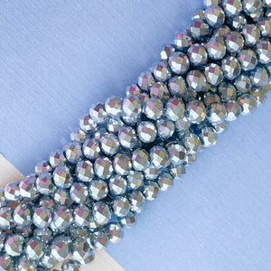 8mm Disco Ball Faceted Chinese Crystal Rondelle Strand