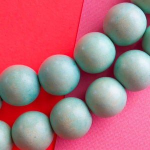 16mm Robin's Egg Wood Rounds - Beads, Inc.