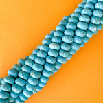 10mm Turquoise Howlite Faceted Rondelle Strand