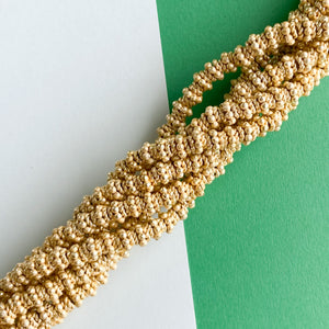 
                
                    Load image into Gallery viewer, 6mm Brushed Gold Granulated Spacer Strand
                
            