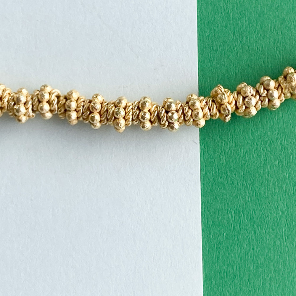 
                
                    Load image into Gallery viewer, 6mm Brushed Gold Granulated Spacer Strand
                
            