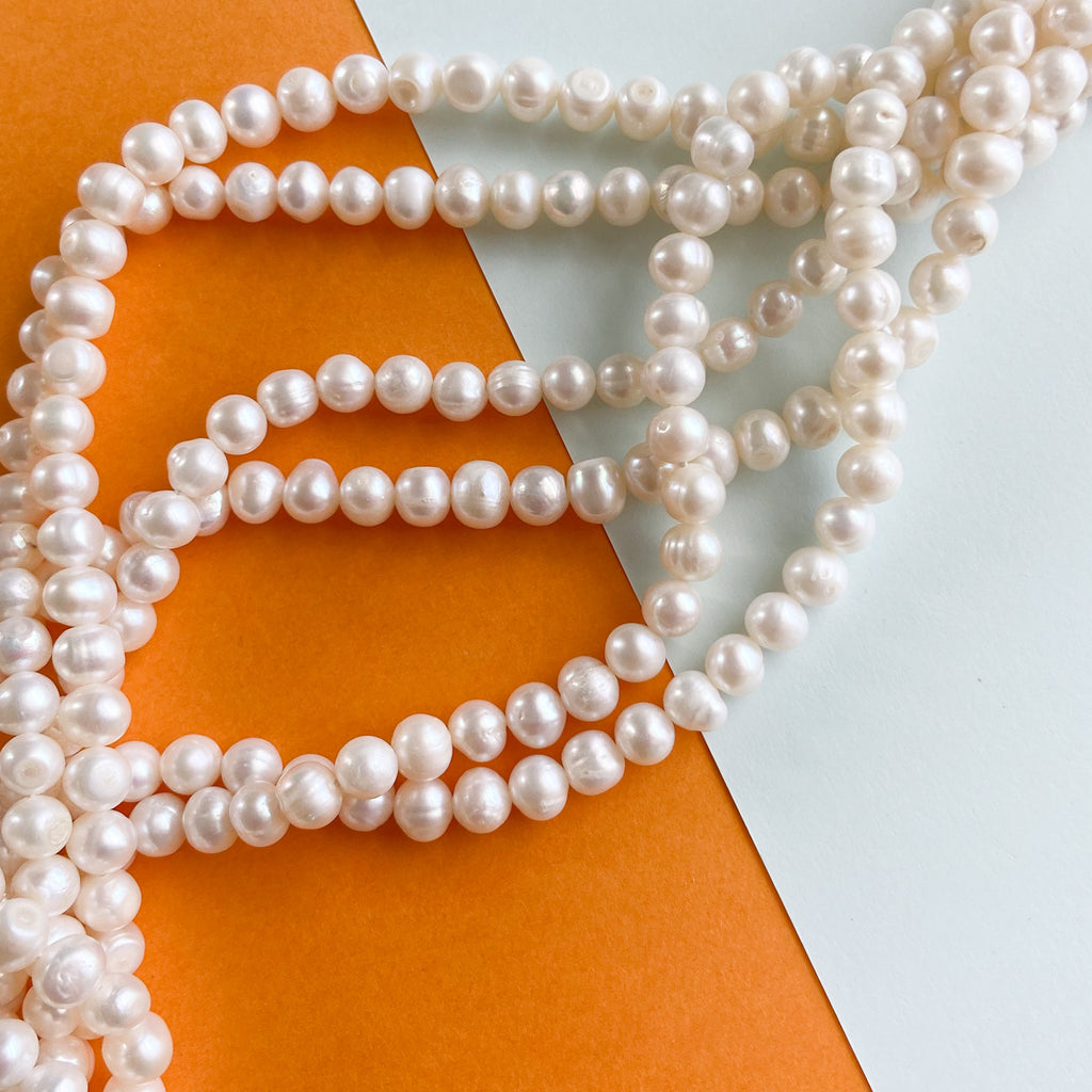 5mm Potato Freshwater Pearl Strand Beads, Inc.