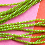 2mm Chartreuse Faceted Chinese Crystal Rondelle Strand