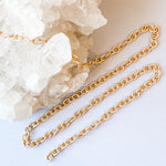 8mm Brushed Gold Cable Link Chain