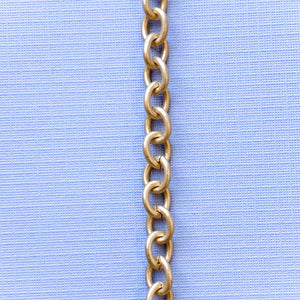
                
                    Load image into Gallery viewer, 8mm Brushed Gold Cable Link Chain
                
            