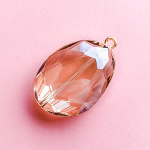 
                
                    Load image into Gallery viewer, 25mm Crystal Oval Pendant
                
            