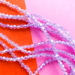 3mm Lilac AB Faceted Chinese Crystal Bicone Strand